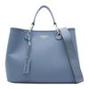 Bedruckte Logo Kunstleder Tragetasche Damen Handtaschen Erd-Blau EW000360AF12036M8128