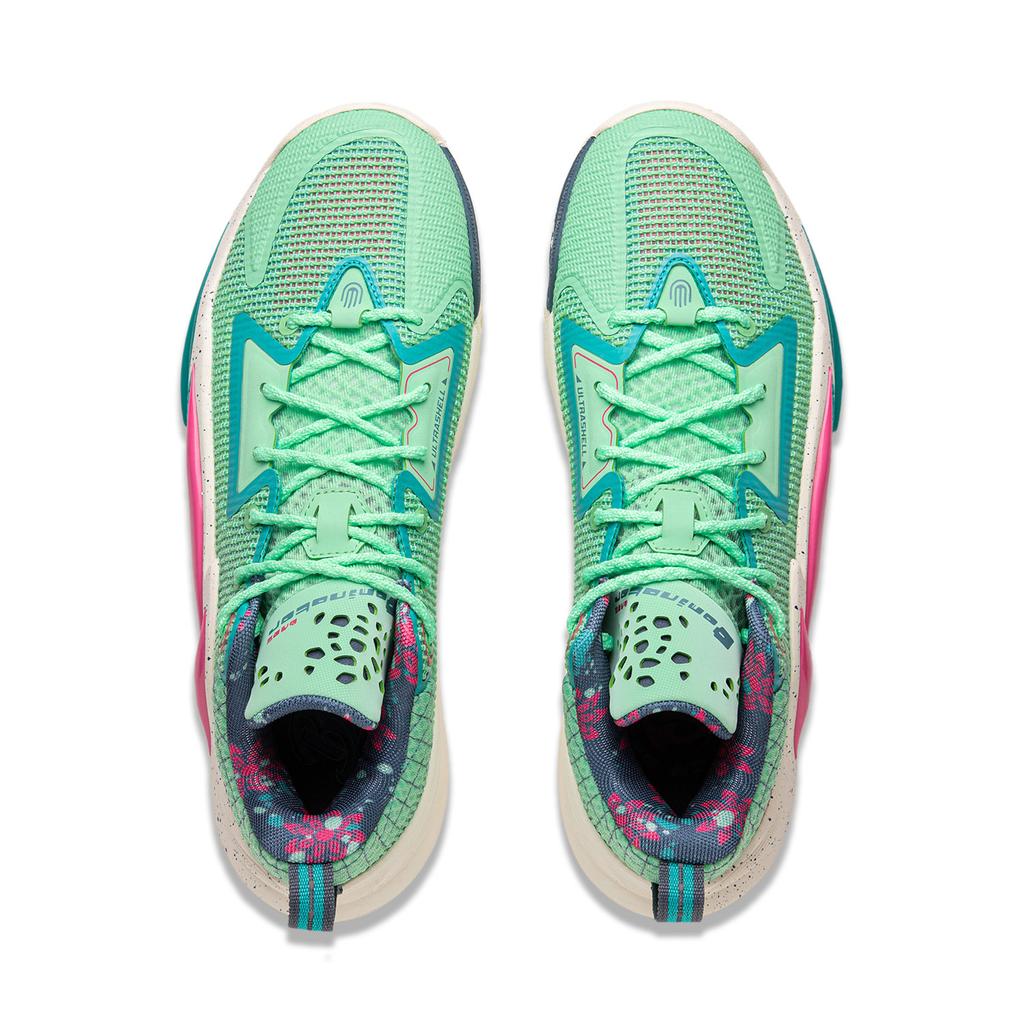 Li Ning BadFive Chase Hunt 1 Slip Resistant Coverage Lightweight Rebound Low top Outdoor Basketball Shoes Men's Green ABFV003-8