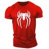Summer 2023 Leisure Sports Loose Fashion Outdoor New Round Neck Adult Men's Short Sleeve T-shirt Spider 2D Print Quick Drying