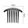 DFsucces Hair Accessories, French Twist Comb, 7-Tooth Hair Comb, Hair Clip, Updo, Easy Hair Bun, 5-Piece Set, Black (7-Tooth), Blends In and