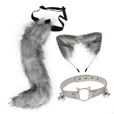 Adorable Animal Ears Hairband And Tail Set for Events