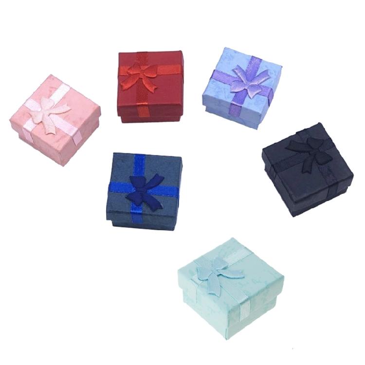 30pcs Jewelry Gifts Boxes Small Cardboard Box Organizers with Lid and Bowknot for Rings Earrings Necklaces Pendants