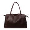 Women's Daily Fake Knitted Large Capacity Waterproof Handbag Travel Bag Household Clothing Storage Bag