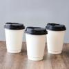 25pcs Disposable Double-layer Coffee Cup Thickened Heat-insulating Kraft Paper Cup Hollow Heat-resistant Beverage Cups Sealed Leak Proof Lid