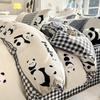 Four-Piece INS Style Cartoon Bedding Set: A-Class Single Duvet Cover, Universal for All Seasons