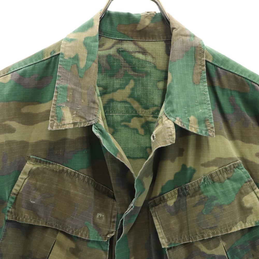 US ARMY 60s Vintage DSA 5th Alpha Camouflage Jungle Fatigue Military Jacket Men's Used