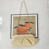 Hollowed Out Shell-shaped Weave Bag Chain Strap Beach Bag Casual Straw Shoulder Bag  Summer