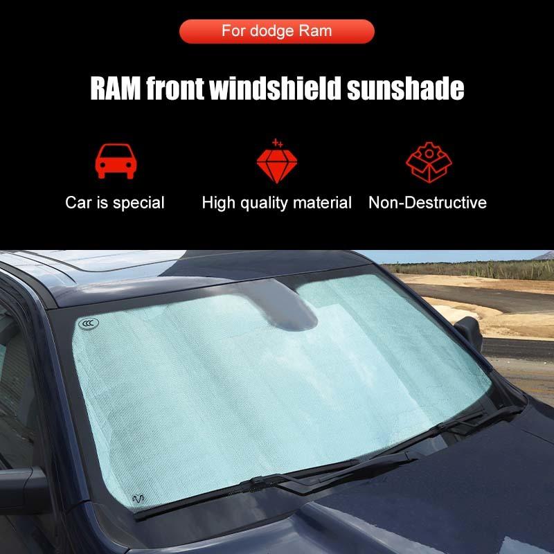 Car Front Windshield Sunshade Window Shade Foldable Sun Visor Car Cover Fit for Dodge RAM 2018 Up Intrerior Accessories