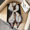 Art French Polka Dot Long Silk Scarf Femininity Versatile High Sense Spring and Autumn New with Shirt Scarf Belt