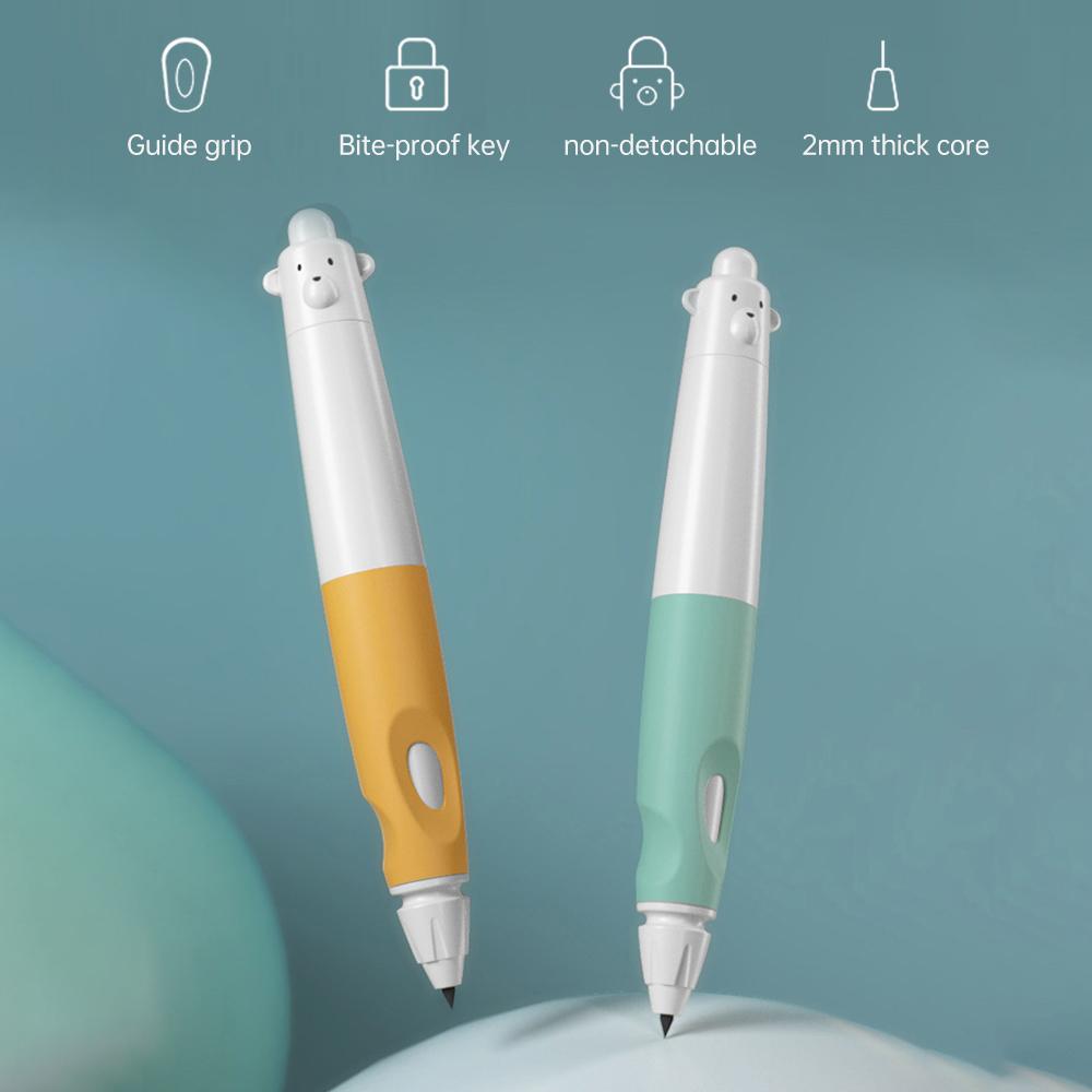 NBX Handwriting Pencil 2mm Lead Automatic Pencil Correction Grip Uninterrupted Lead Nonslip