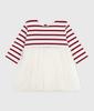 Petit Bateau Dress Size 24 86cm A0EBV, Off-White/Red, Months,