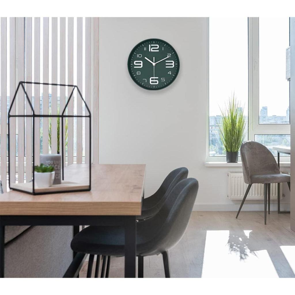 Wall Clock 12" Silent Quartz Decorative Latest Wall Clock Non-Ticking Classic Clock Battery Operated Round Easy To Read