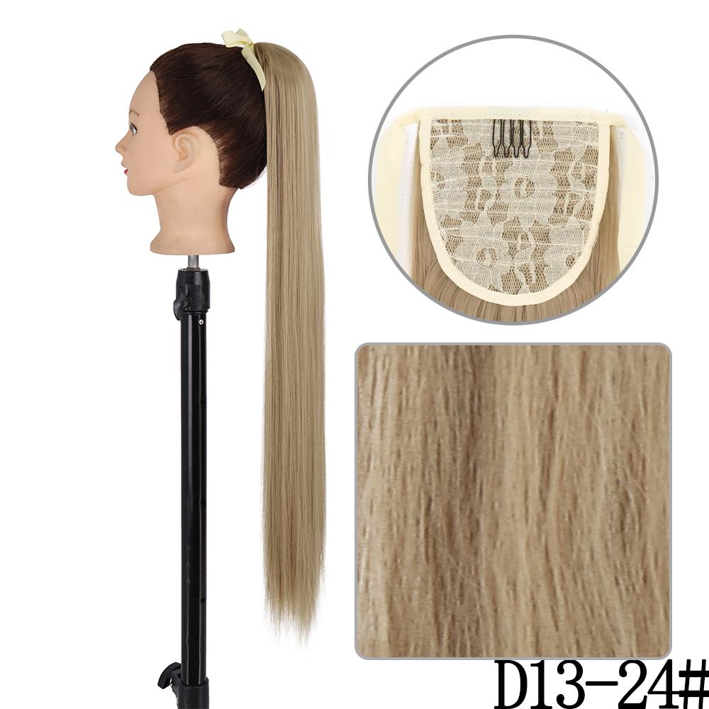 

MISS WIG Синтетичні 22-дюймові жіночі стрічки Довгий прямий кінський хвіст Нарощування волосся Термостійке нарощування волосся для жінок 22inches