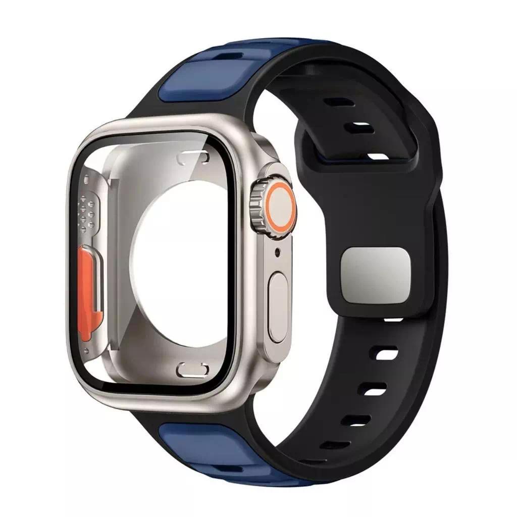 Silicone Band +Case for Apple Watch S11 46mm S10 SE3 44mm 45mm iWatch Series 10 9 8 7 6 5 4 Make Watch Upgrade Change To Ultra3/