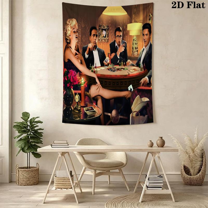 Rick'S Vegas Nights Tapestry Background Cloth Fashion Print Wall Covering Decoration Homestay Soft Decoration Tapestry Background Cloth
