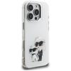 Karl Lagerfeld IML Aquarelle Karl & Choupette & Logo Case for iPhone 16 Pro White