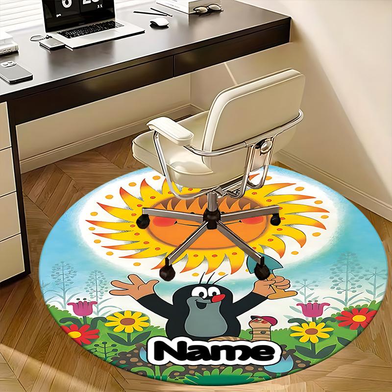 

Sunshine and Mole Chair Mat - Round Carpet for Home Decor, Office Use, Bedroom 80cm