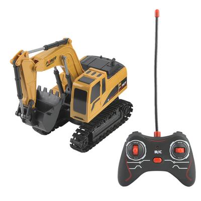 1:24 5CH Controle Remoto Luz Escavadeira Carro de Engenharia Modelo RC Caminhão Veículo Brinquedo