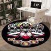 1pc Power Rangers Zodiac Ranger Round Carpet - Anime Design Office Chair Mat