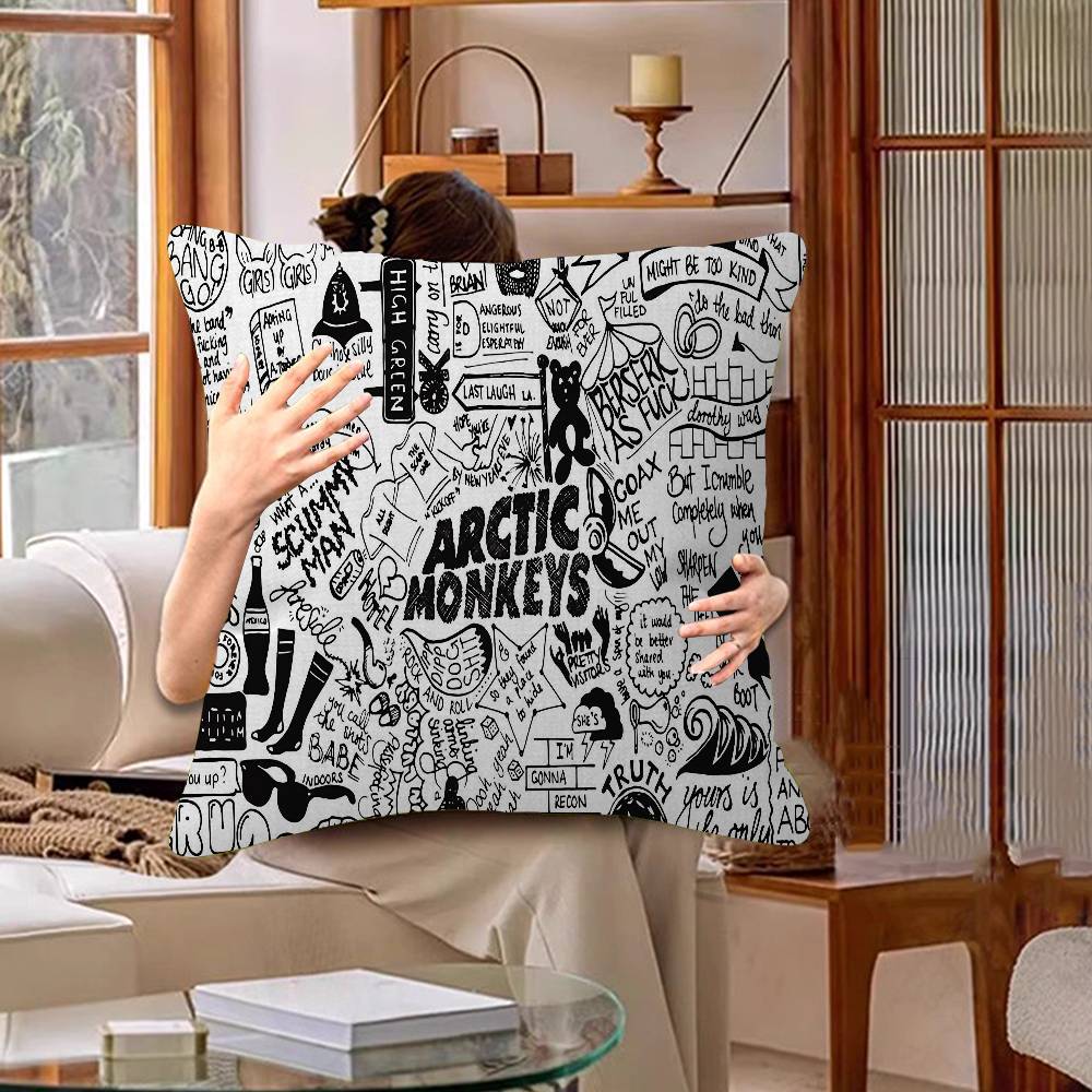 A-Arctic M-Monkeys Band Singer Retro Pillow Cushion Cover Pillowcase Living Room Sofa Home Decor Customized