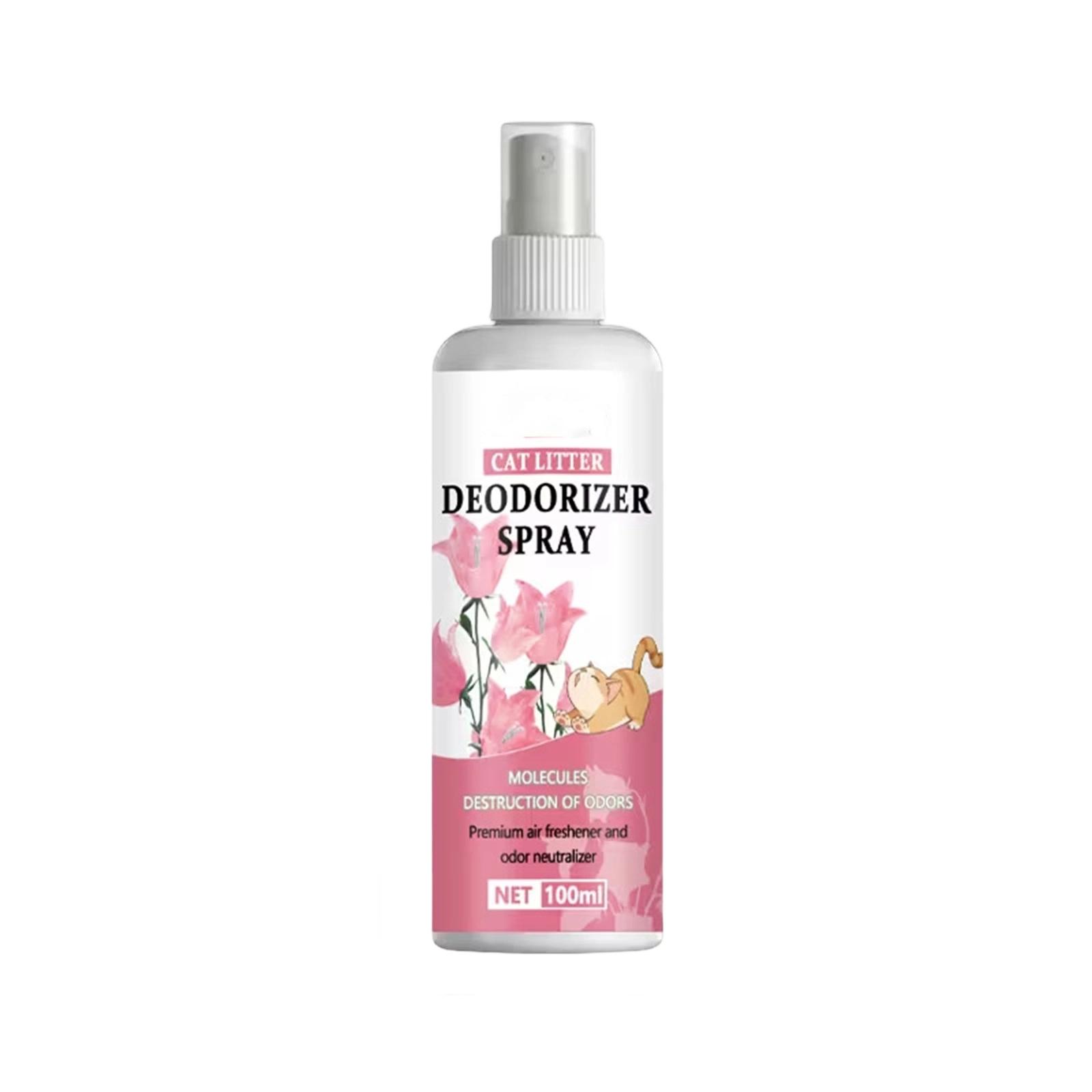 

100ml Cats Litter Deodorizer Spray - Powerful Odor Eliminator For Pet & Home, Safe & Multi-Purpose Freshener One Size