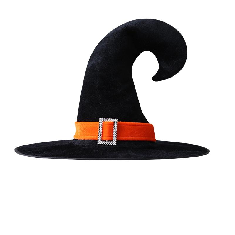 Velvet Witch Hat Red Witch Costume Accessory For Halloween Party