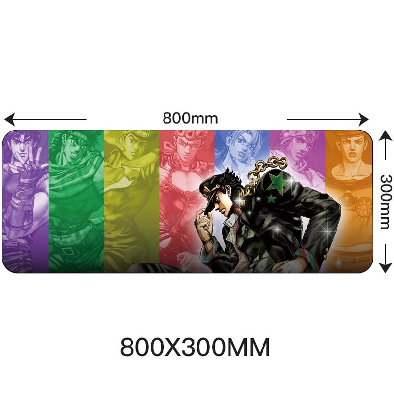 80x30cm Mousepad mare pentru jocuri cu margine de blocare Anime computer mouse pad din cauciuc pentru JOJO Bizarre Adventure 31,49 "x11,81"