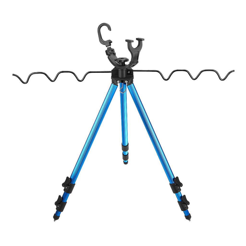 Portable Fishing Rods Tripod Stand Telescopic Aluminum Alloy Fishing Rod Holder for Sea Beach Shore Extendable Fishing
