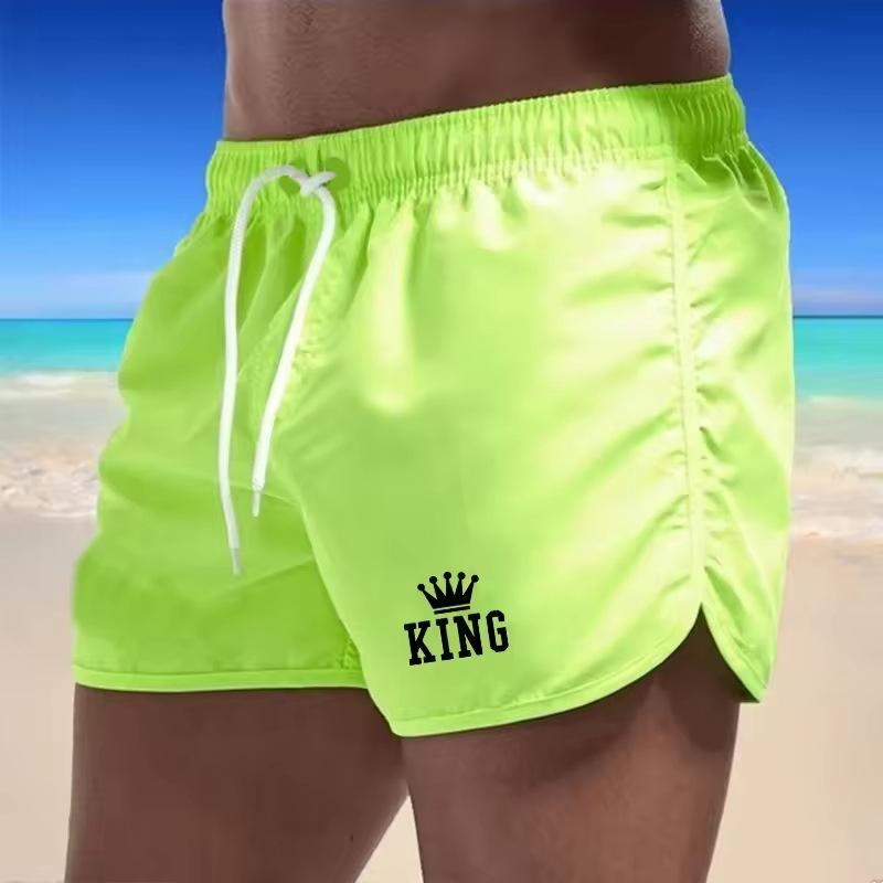 Summer Men's Beach Shorts Men's Three Quarter Shorts Beach Sports Quick Drying Casual Pants