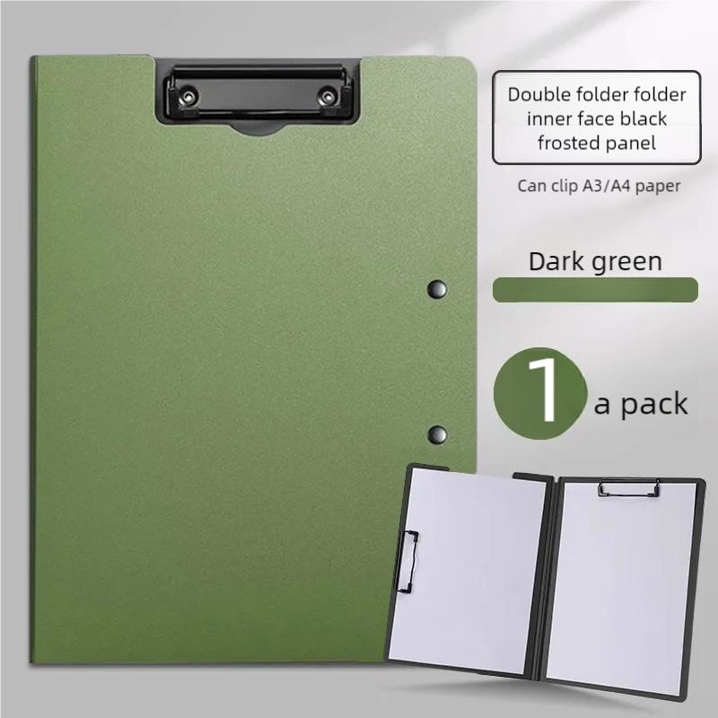 1pc A4 File Folders, Documents Organizer, Clipboard With Cover, Paper Folder For Business & School, Stationery & Office Supplies