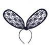 Sexy Lace Polka Dot Bunny Long Ear Headband Cute Pure Desire Cat Ears Mesh Mask Live Streaming Host Hair Accessories