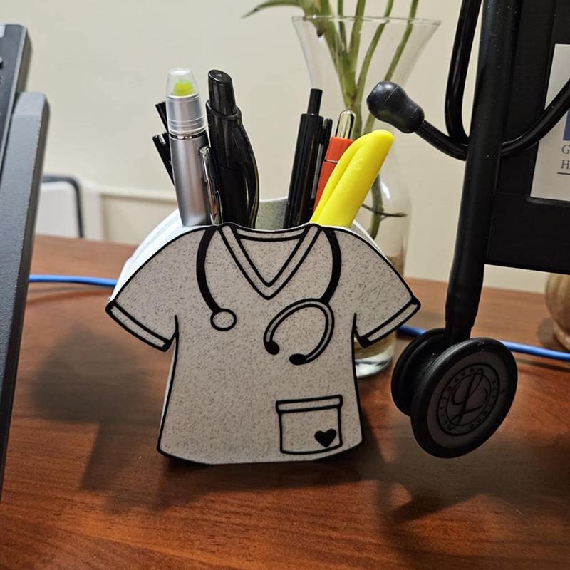 Portabolígrafos de Enfermera Diseño con Forma de Uniformes de Enfermera Organizador de Escritorio Regalo Perfecto Para Enfermeras Doctores Y Estudiantes de Medicina Regalos Para Enfermeras