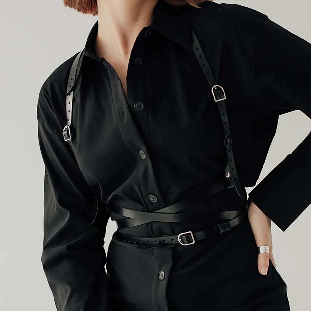 Fashion Harness Belt Leather Lingerie Body Harness Corset Suspenders For Women Gothic Fetish Clothing Harness Women Accessories