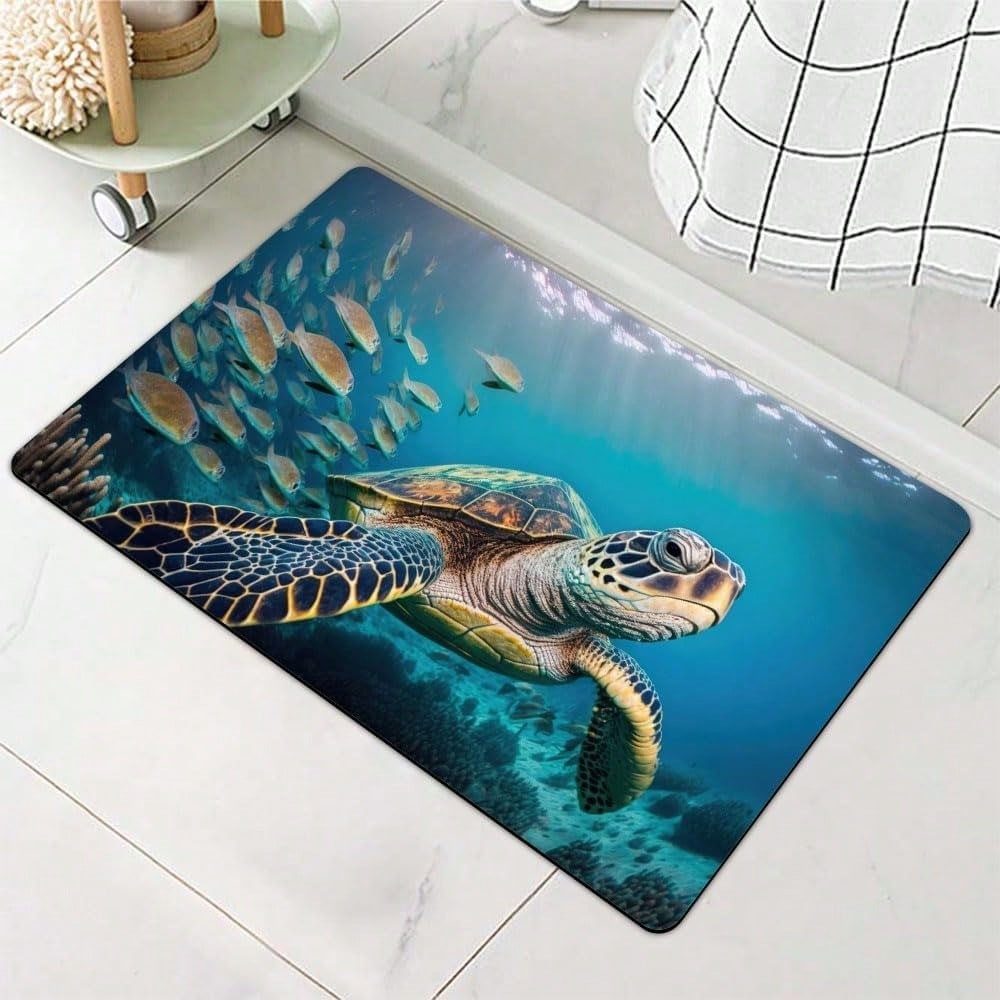 Tappeto Moderno Tappetino Zerato Bianco Nero Antiscivolo Asciugatura Rapida Facile da Pulire Decorazione per la Casa per Bagno Cucina Porta Esterno
