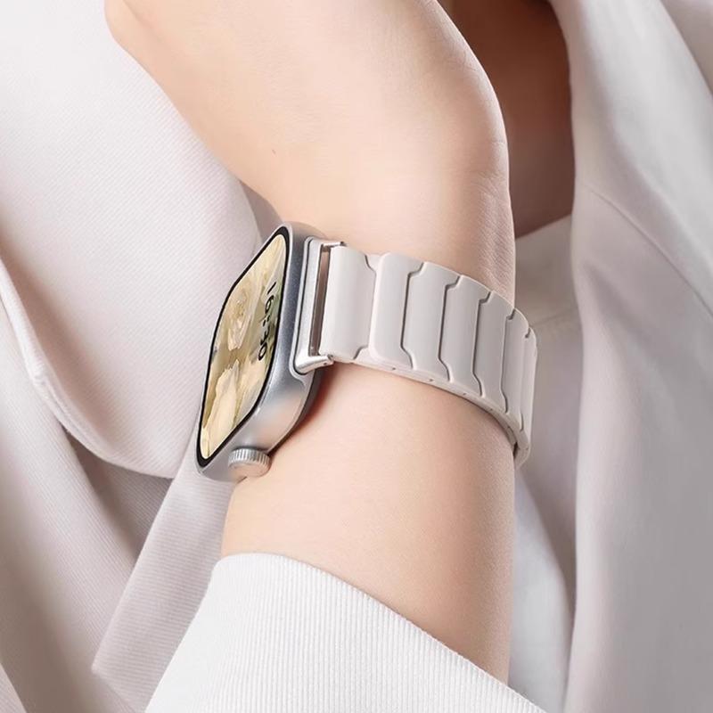 Magnetisches Silikonarmband für Redmi Watch 6 5 Watch 4 Sportarmband für Mi Band 9Pro 8Pro Armband Atmungsaktives Armband Zubehör