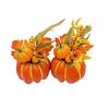Multipurpose Charm Artificial Pumpkin Container with Flower Long Time Use Home Accessory and Office Decoration