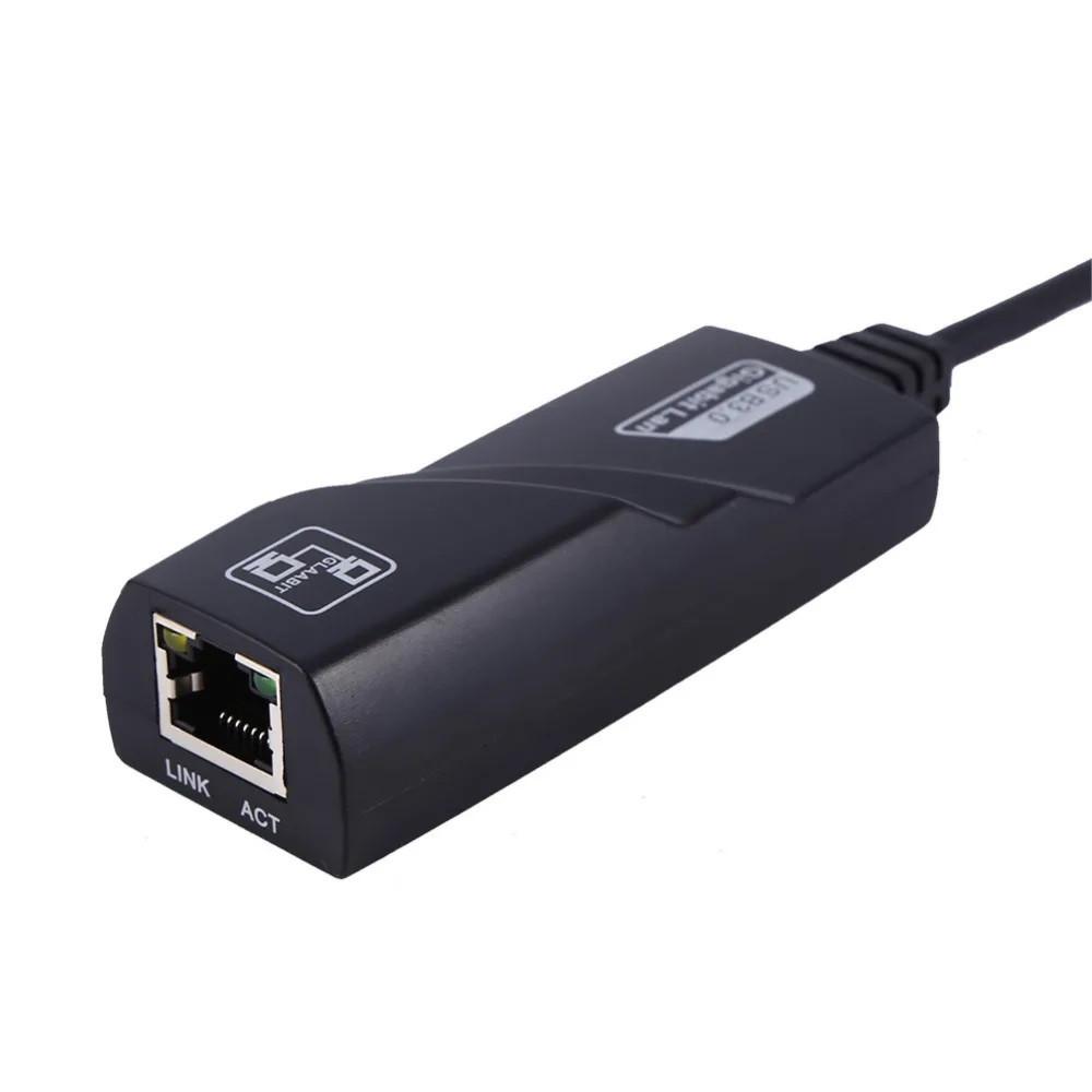Gigabit USB LAN adapter Vezetékes adapter SUNROZ USB 3.0 - Ethernet / hálózati RJ45 LAN Windows 11/10/8.1/7/X rendszerhez (A487310)
