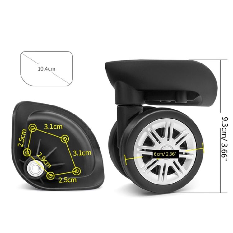 Replacement Luggage Box Wheels 360 Degree Spinner Repair Kit Heavy Duty Wheels