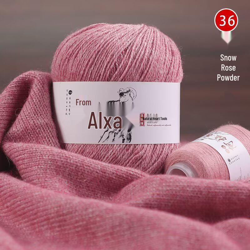 Hand-Knitted Medium-Thick Pure Cashmere Yarn Ball for DIY Projects - Perfect for Scarves and Gifts