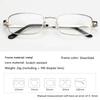 Design Reading Glasses Men and Women Full-frame Alloy Clear HD Lenses Presbyopia Eyeglasses Impact Scratch Resistant 0 ~ +400