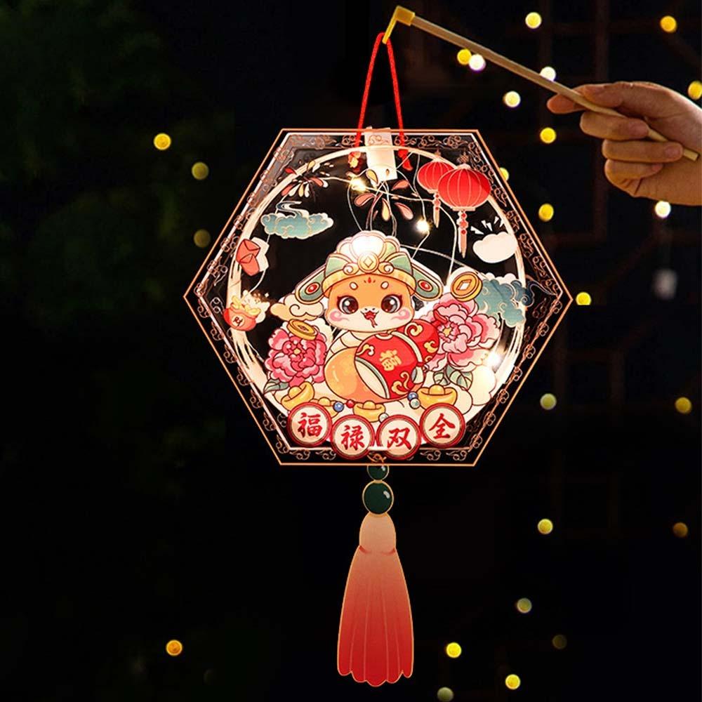 Transparent 2025 Snake Year Portable Lantern Traditional Spring Festival Supplies  Lantern Festival