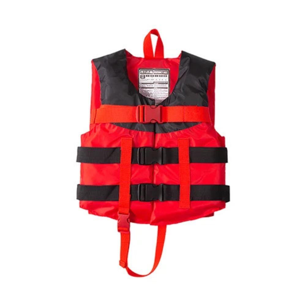 

Red Life Vest Jacket Nylon Oxford Cloth Surfing Life Vest Reusable Safety Vest Water Sports L червоний