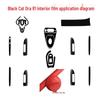 Carbon Fiber Interior Decor Stickers for Black Cat Ora R1: Central Control, Gear Position, and Door Panels