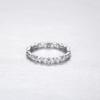 Trumium Originale Argento Sterling 925 Anelli Dita Personalità Eternità per Donne Spose Matrimonio Fidanzamento Foglie CZ Gioielli