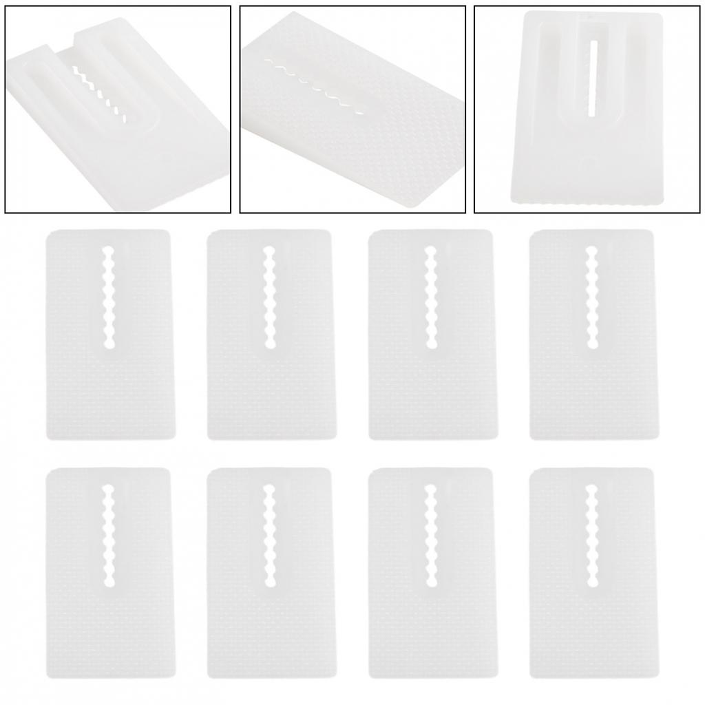 49*29*6.5mm 8pcs Toilet Shims High-quality Soft Plastic Stackable White