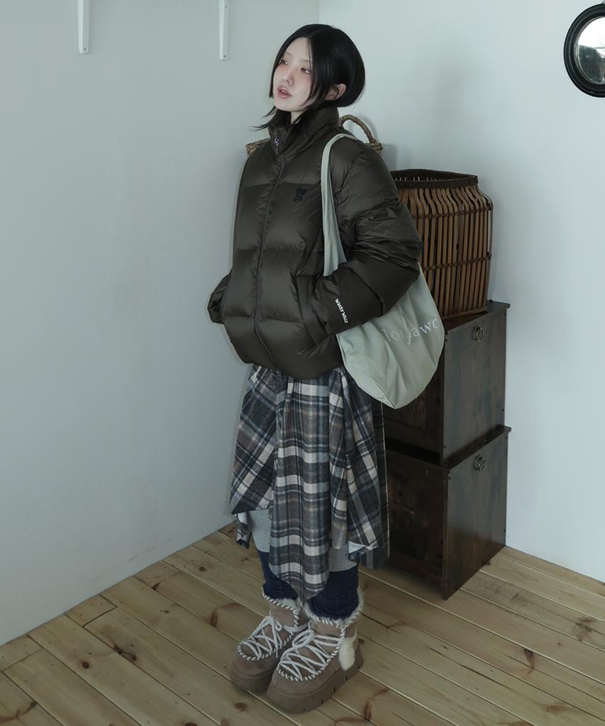 Wacky Willy Ducky Down Short Puffer Brown