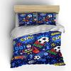 Cool Soccer-Themed Pattern Bedding Set For Kids Luxury Gift 3Pcs Digital Print Comforter Set Soft Comfortable Breathable