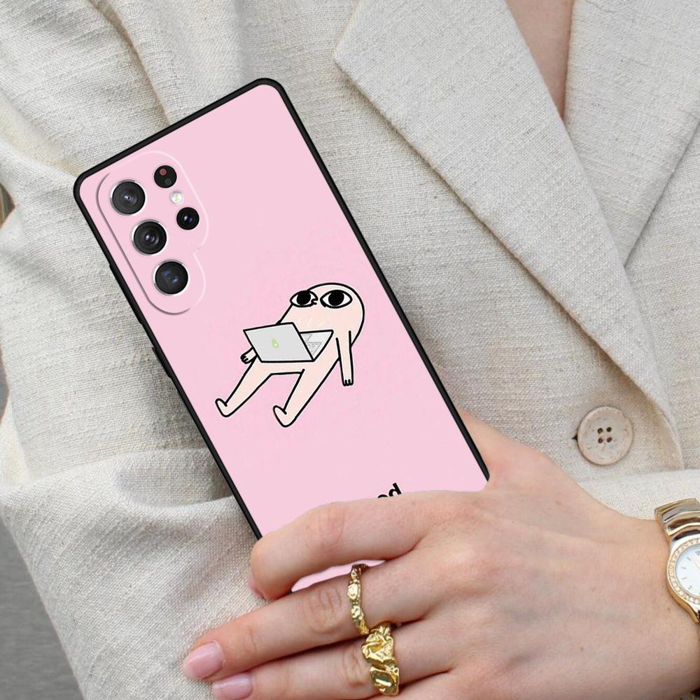 Pink Aesthetic Funny Style Cell Phone Case for Samsung Galaxy S26 Ultra S25 S24 S23 S22 S21 S20 Note10 Cover