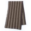 Great Scarf FF Logo Micro Zucca Pattern Knit Brown Wool Women Used