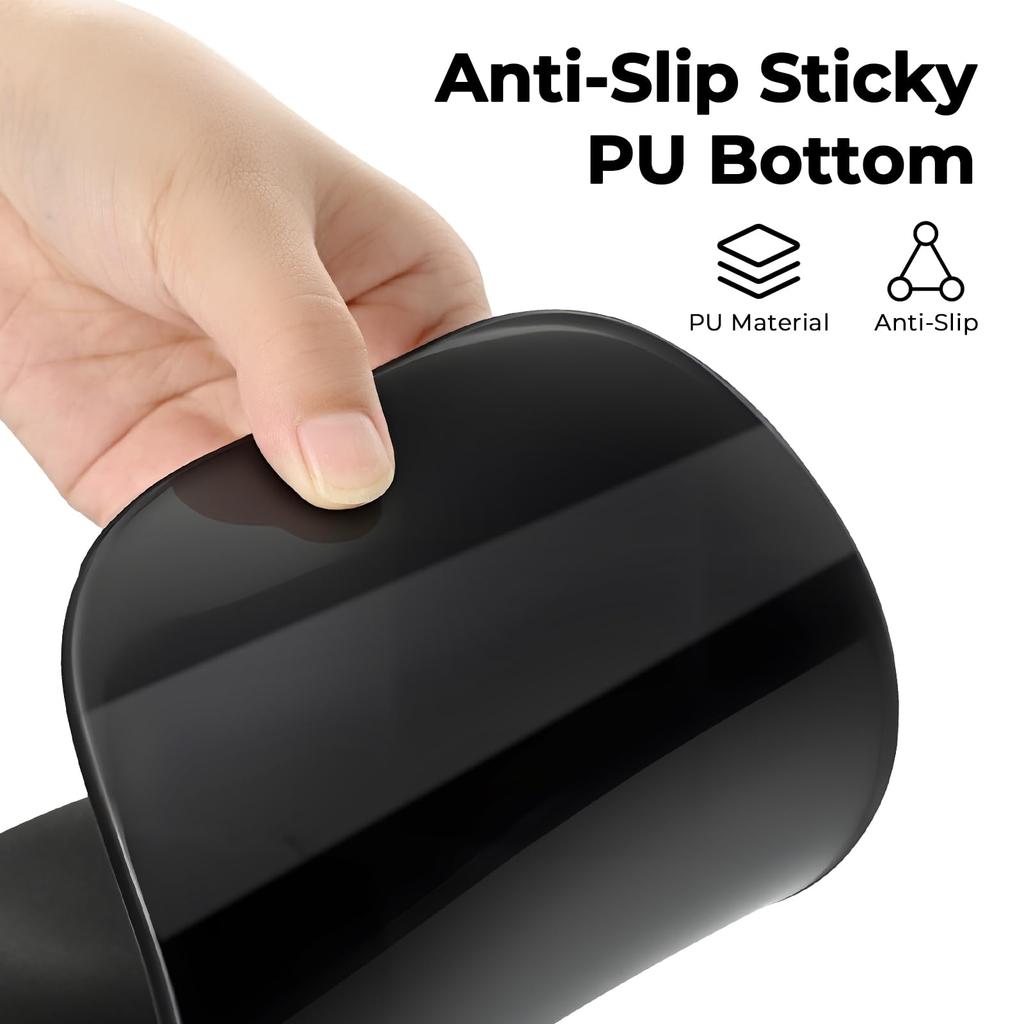 EooCoo Mouse Pad with Wrist Gel Wrist Hand Central Hollow Great for Small Wrist Pain Tendonitis Fatigue Cute For Office and Home Washable Black Rest,